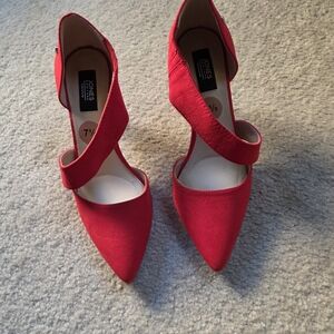 Jones New York Red Heeled Shoes 7 1/2 Size